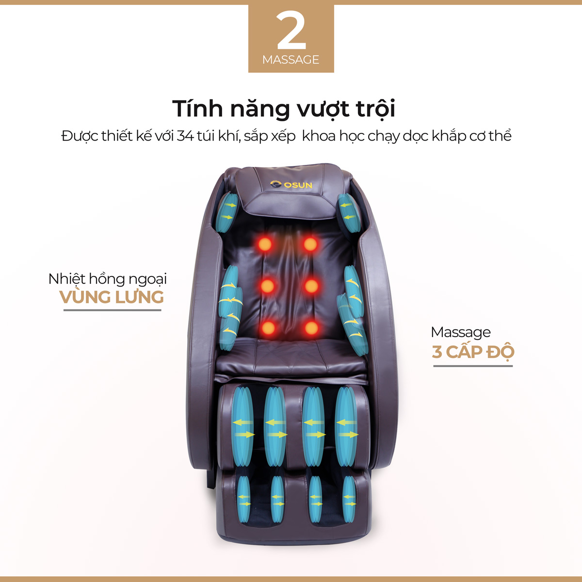 GHẾ MASSAGE TOÀN THÂN CAO CẤP OSUN SK - 36