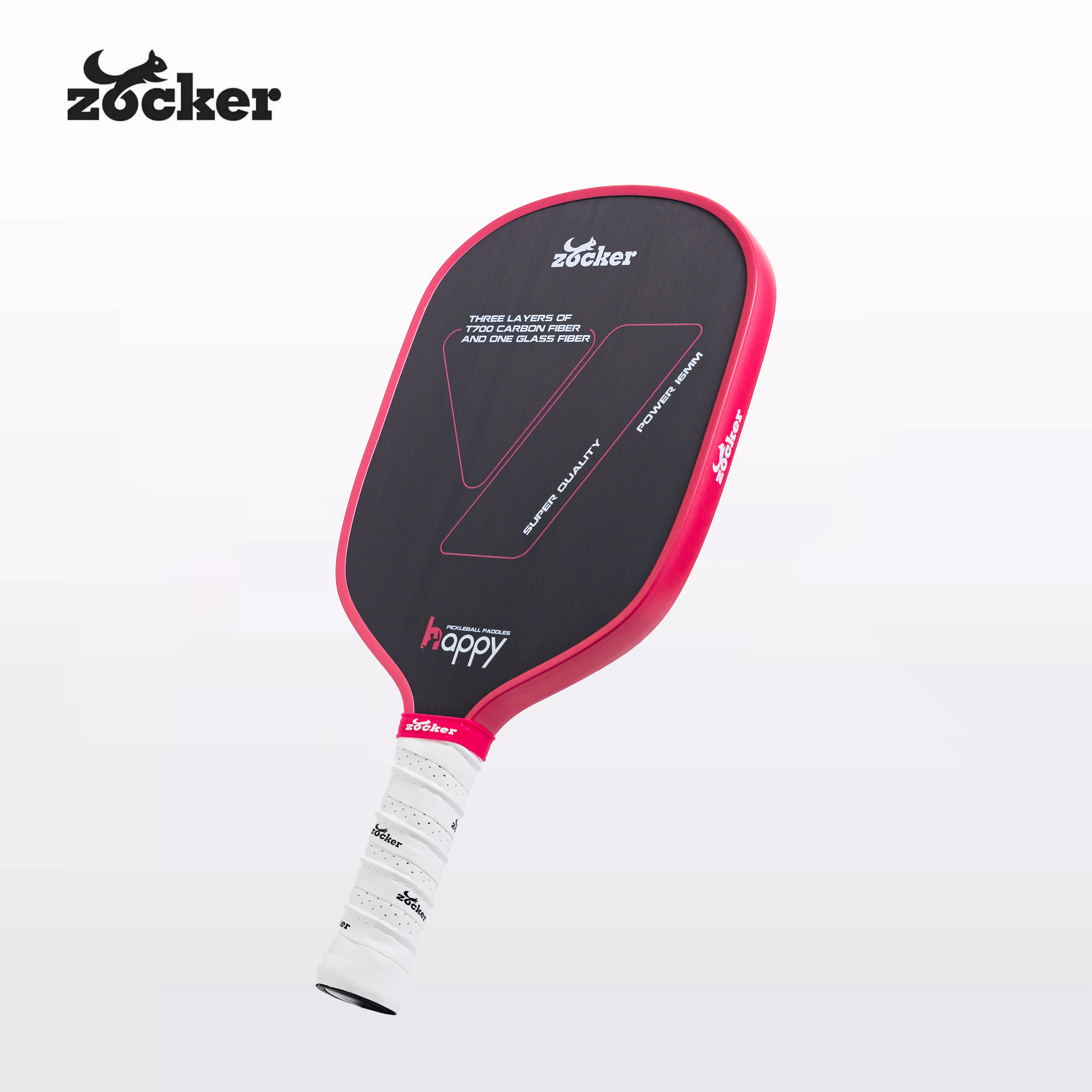 Vợt Pickleball chính hãng Zocker Happy HP2 Super Quality Pink